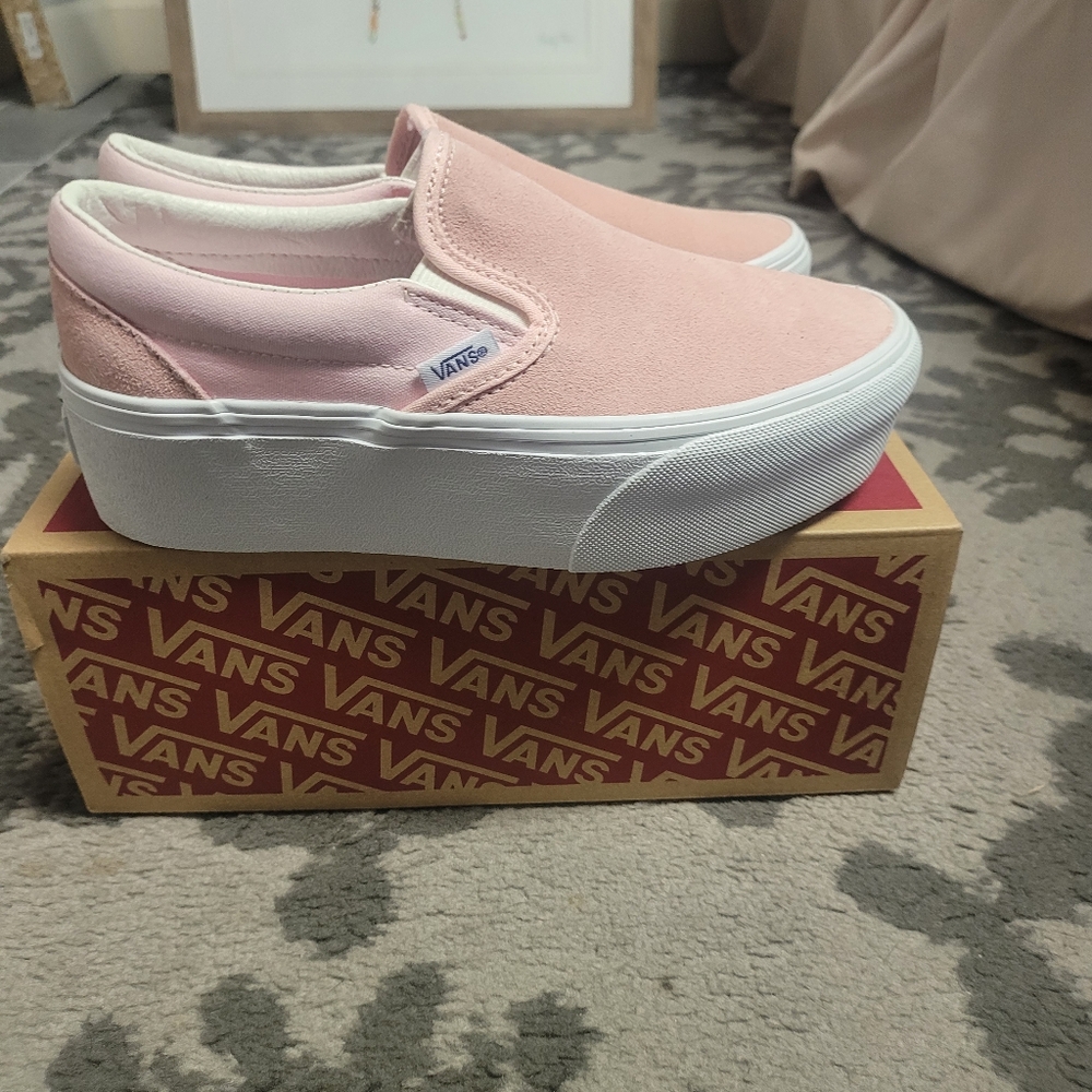 Vans classic slip-on platform.